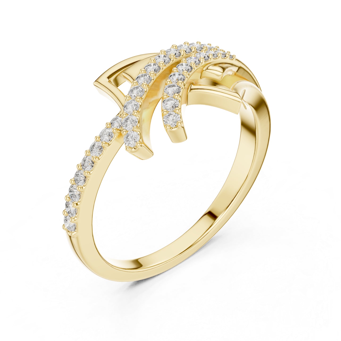 18K White Gold Round Lab-Grown Diamond Stud Ring for Women | Office Wear | Pure Carat