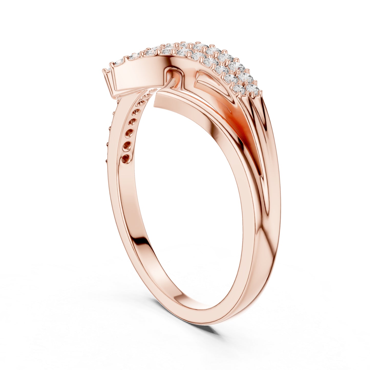 18K White Gold Round Lab-Grown Diamond Stud Ring for Women | Office Wear | Pure Carat
