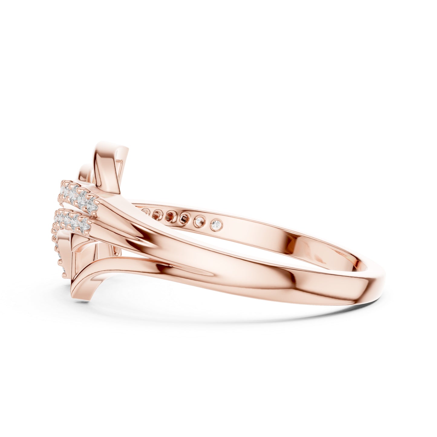 18K White Gold Round Lab-Grown Diamond Stud Ring for Women | Office Wear | Pure Carat