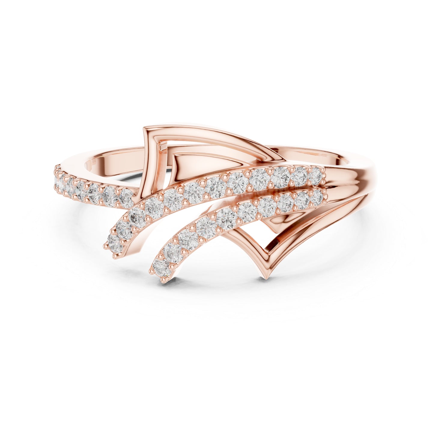 18K White Gold Round Lab-Grown Diamond Stud Ring for Women | Office Wear | Pure Carat