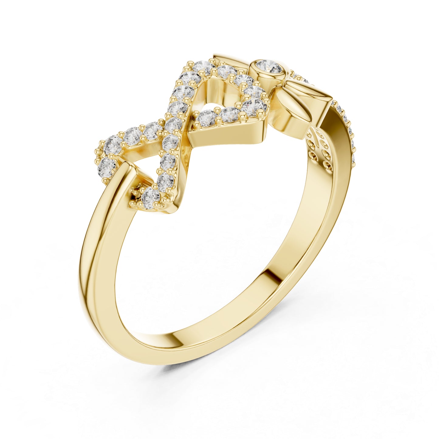 18K Yellow Gold Round Lab-Grown Diamond Solitaire Wedding Ring for Women | Pure Carat