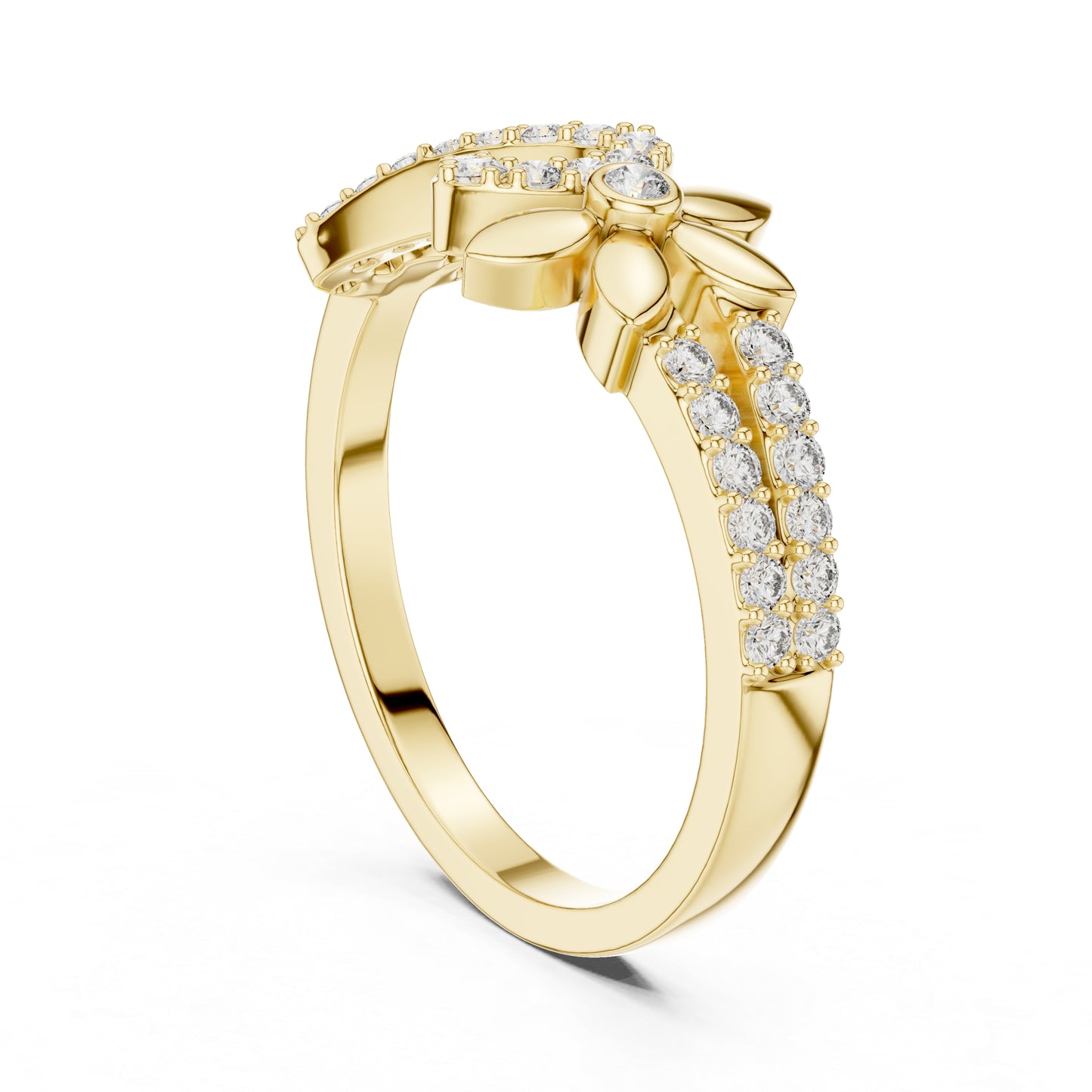 18K Yellow Gold Round Lab-Grown Diamond Solitaire Wedding Ring for Women | Pure Carat