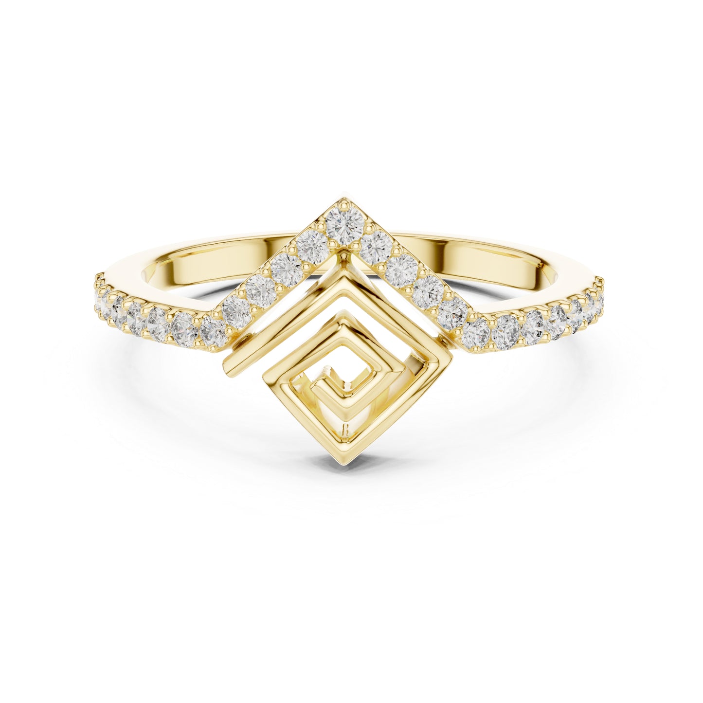 14K Rose Gold Round Lab-Grown Diamond Anniversary Gift Ring for Women | Pure Carat