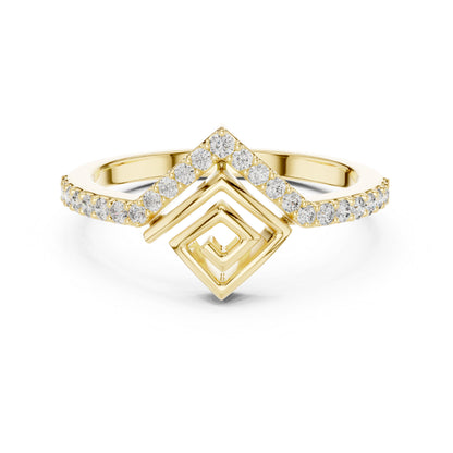 14K Rose Gold Round Lab-Grown Diamond Anniversary Gift Ring for Women | Pure Carat