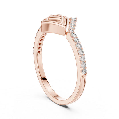 14K Rose Gold Round Lab-Grown Diamond Anniversary Gift Ring for Women | Pure Carat