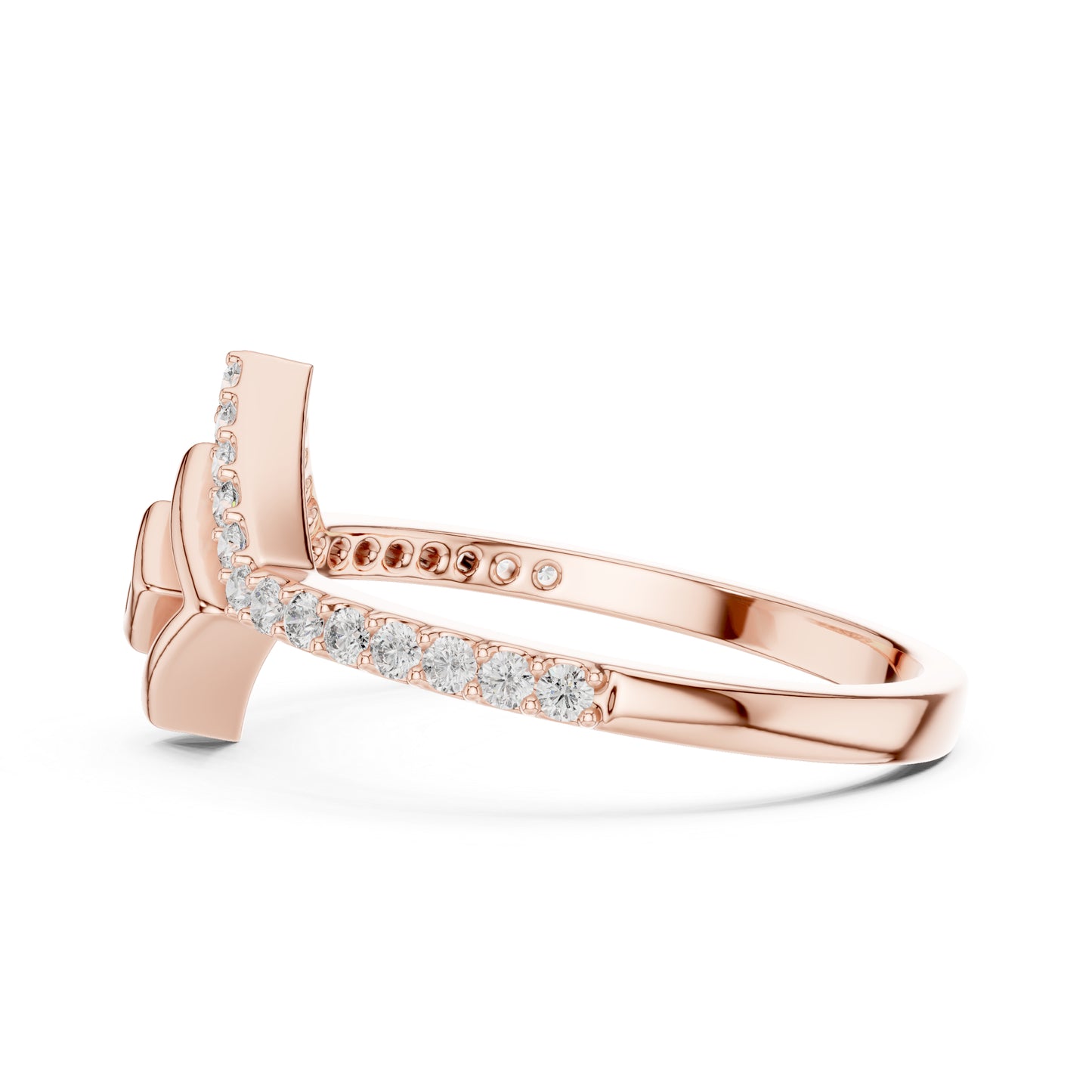 14K Rose Gold Round Lab-Grown Diamond Anniversary Gift Ring for Women | Pure Carat
