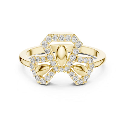 18K White Gold Round Lab-Grown Diamond Engagement Ring for Women | Pure Carat