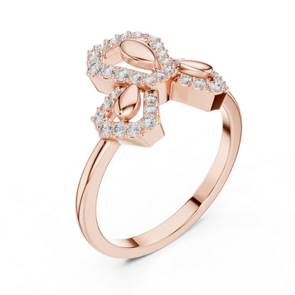 18K White Gold Round Lab-Grown Diamond Engagement Ring for Women | Pure Carat