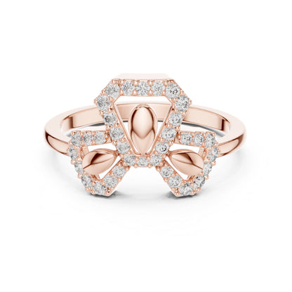18K White Gold Round Lab-Grown Diamond Engagement Ring for Women | Pure Carat