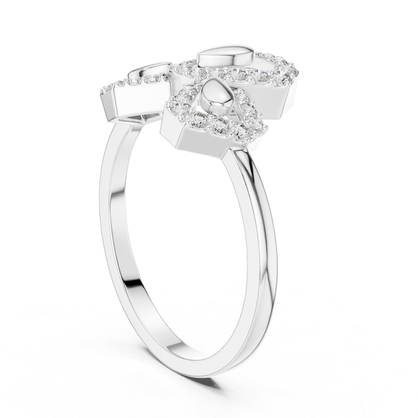 18K White Gold Round Lab-Grown Diamond Engagement Ring for Women | Pure Carat