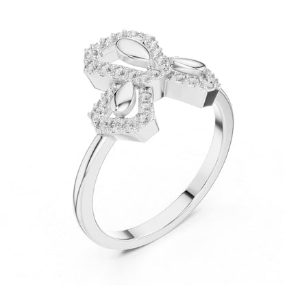18K White Gold Round Lab-Grown Diamond Engagement Ring for Women | Pure Carat