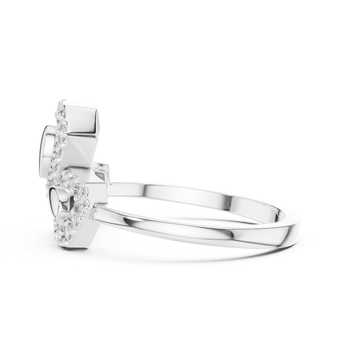 18K White Gold Round Lab-Grown Diamond Engagement Ring for Women | Pure Carat