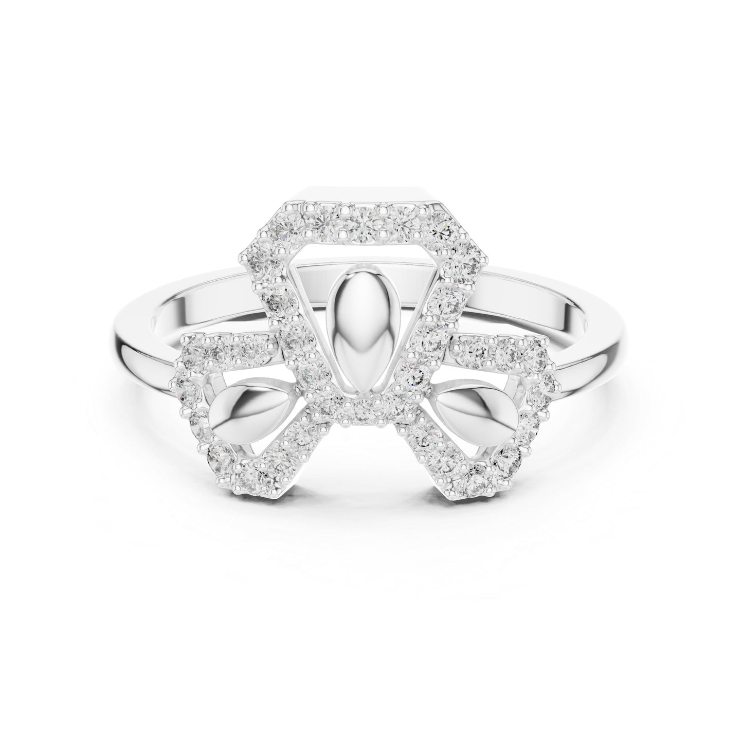 18K White Gold Round Lab-Grown Diamond Engagement Ring for Women | Pure Carat