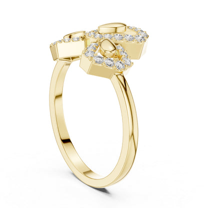 18K White Gold Round Lab-Grown Diamond Engagement Ring for Women | Pure Carat