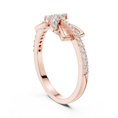 18K Yellow Gold Round Lab-Grown Diamond Ring for Women | Everyday Wear | Pure Carat