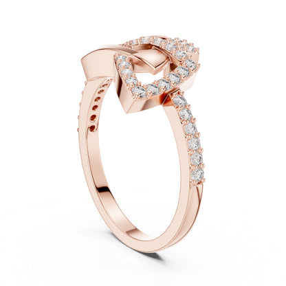 14K Rose Gold Round Lab-Grown Diamond Wedding Ring for Women | Pure Carat