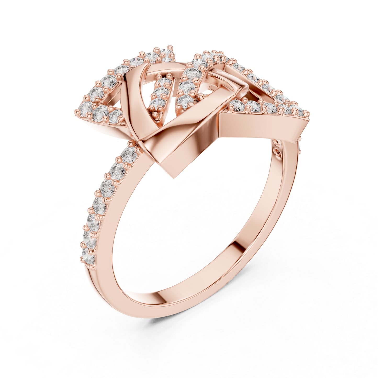 14K Rose Gold Round Lab-Grown Diamond Wedding Ring for Women | Pure Carat