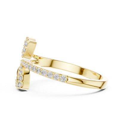 14K Yellow Gold Round Lab-Grown Diamond Ring for Women | Office Wear | Pure Carat