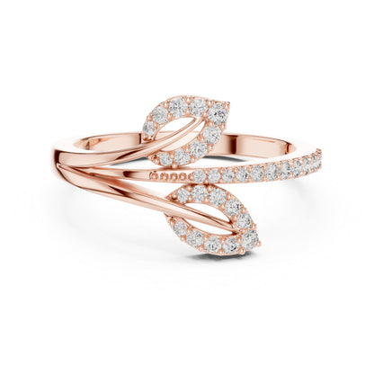14K Yellow Gold Round Lab-Grown Diamond Ring for Women | Office Wear | Pure Carat