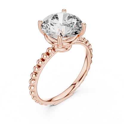 PureCarat 18K Yellow Gold Round Lab-Grown Diamond Women’s Ring