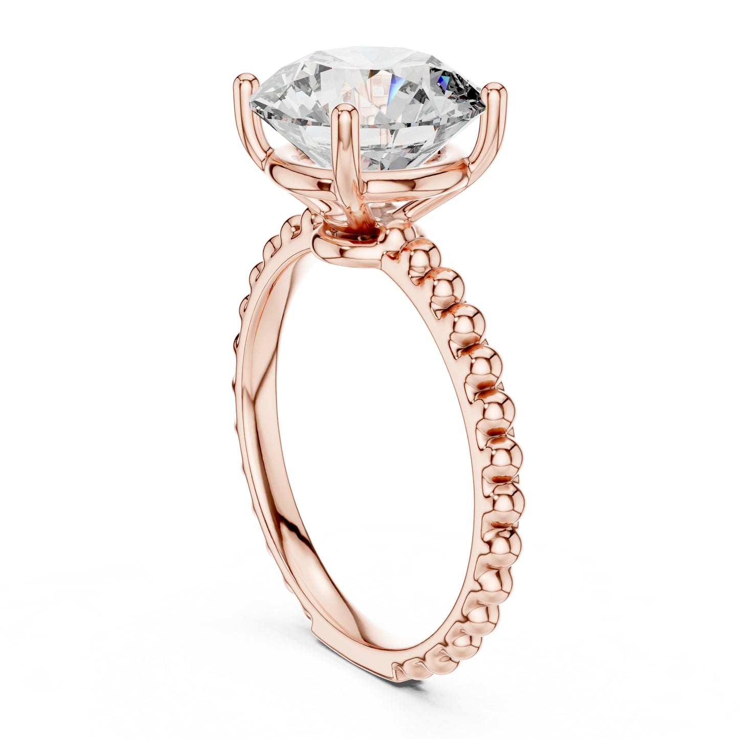 PureCarat 18K Yellow Gold Round Lab-Grown Diamond Women’s Ring