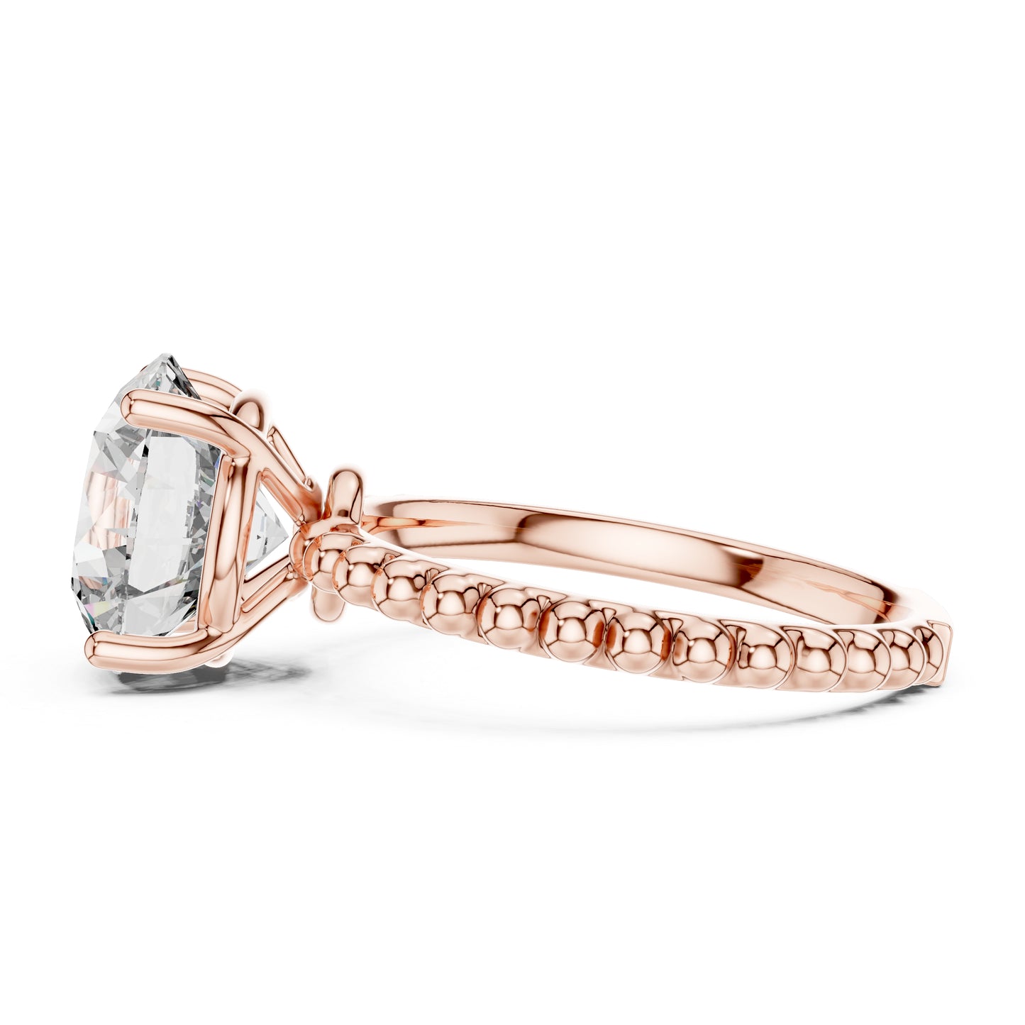 PureCarat 18K Yellow Gold Round Lab-Grown Diamond Women’s Ring