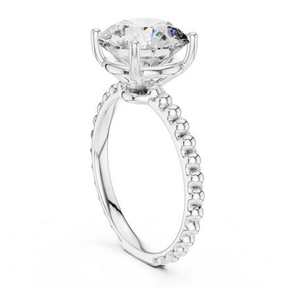 PureCarat 18K Yellow Gold Round Lab-Grown Diamond Women’s Ring