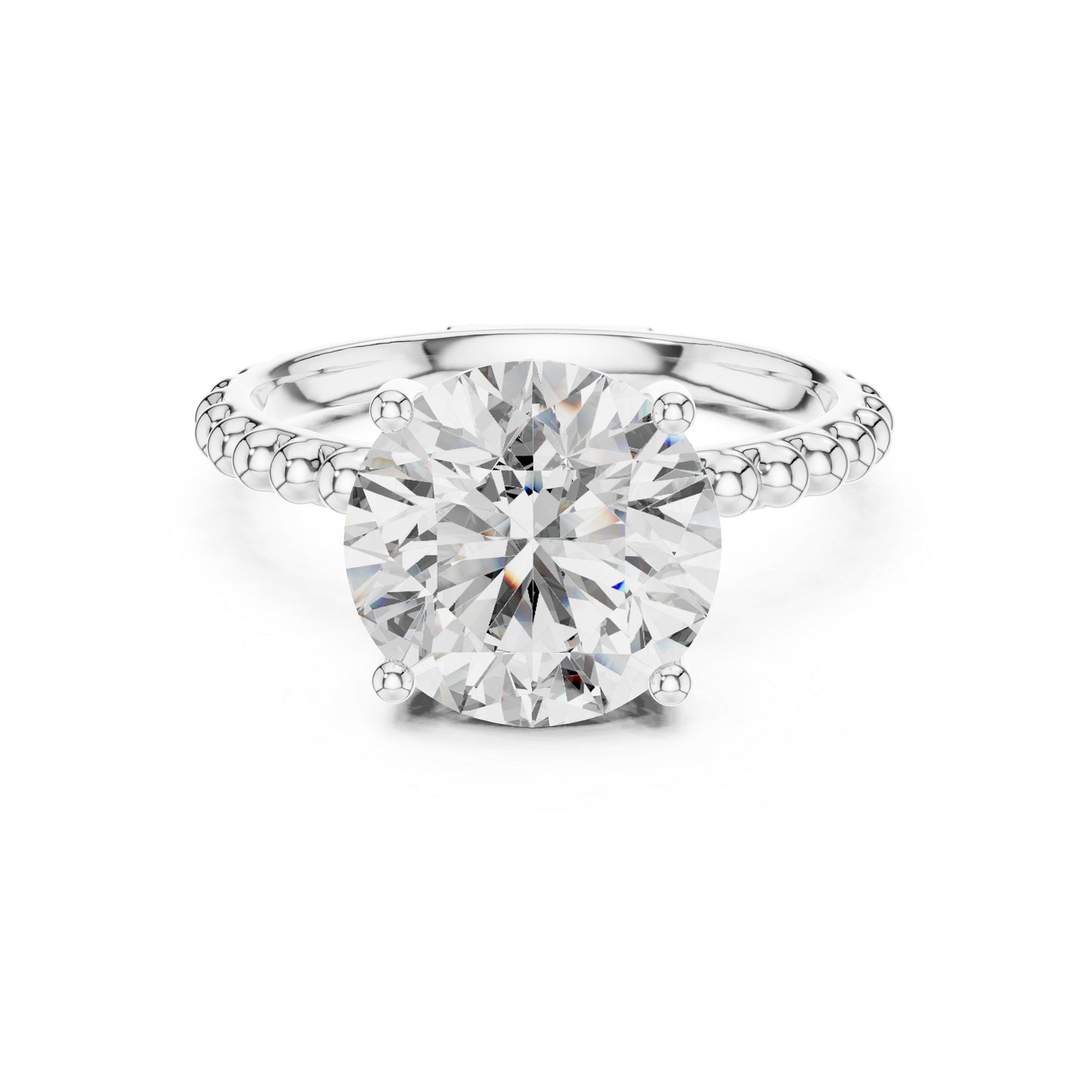 PureCarat 18K Yellow Gold Round Lab-Grown Diamond Women’s Ring