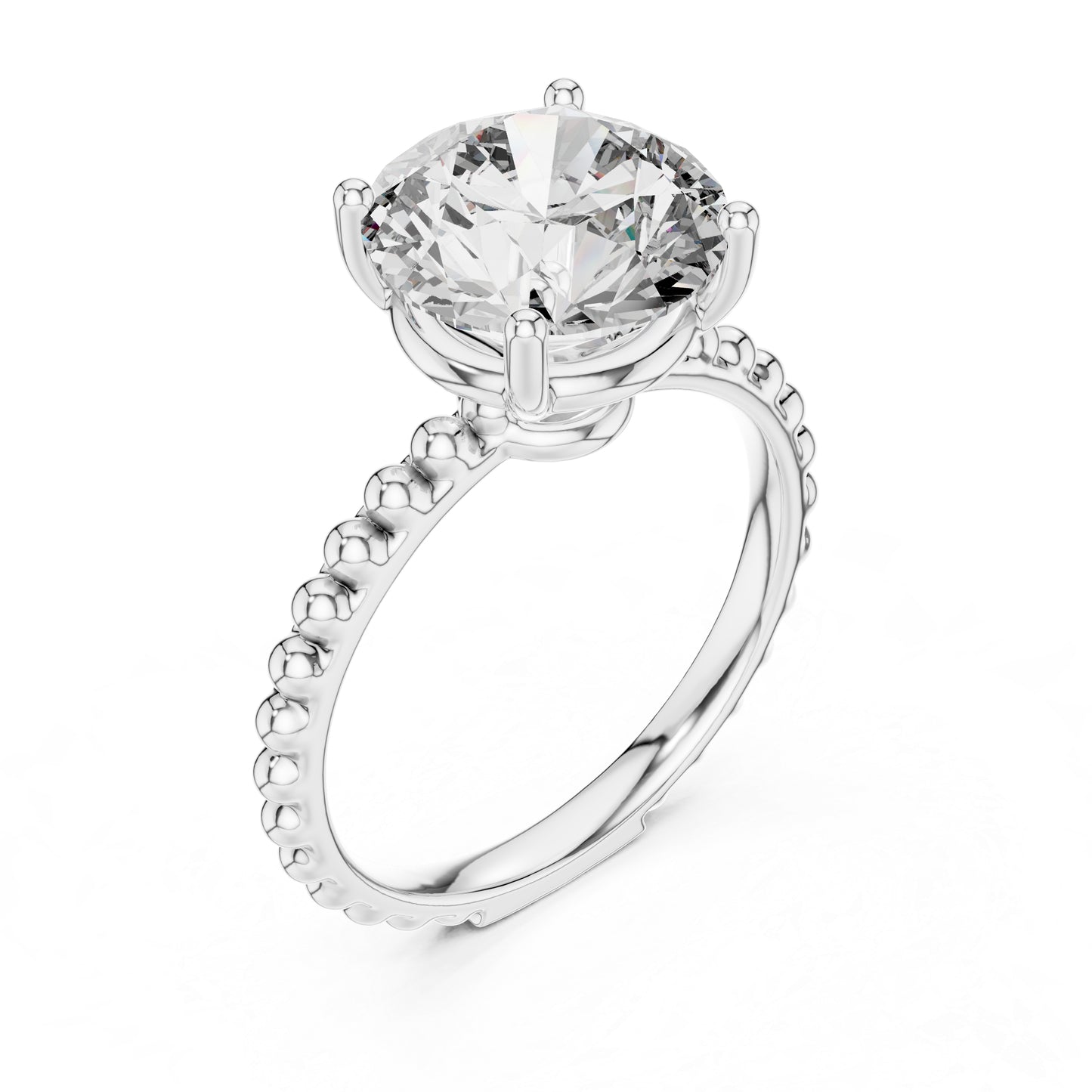 PureCarat 18K Yellow Gold Round Lab-Grown Diamond Women’s Ring