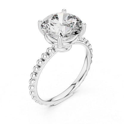 PureCarat 18K Yellow Gold Round Lab-Grown Diamond Women’s Ring