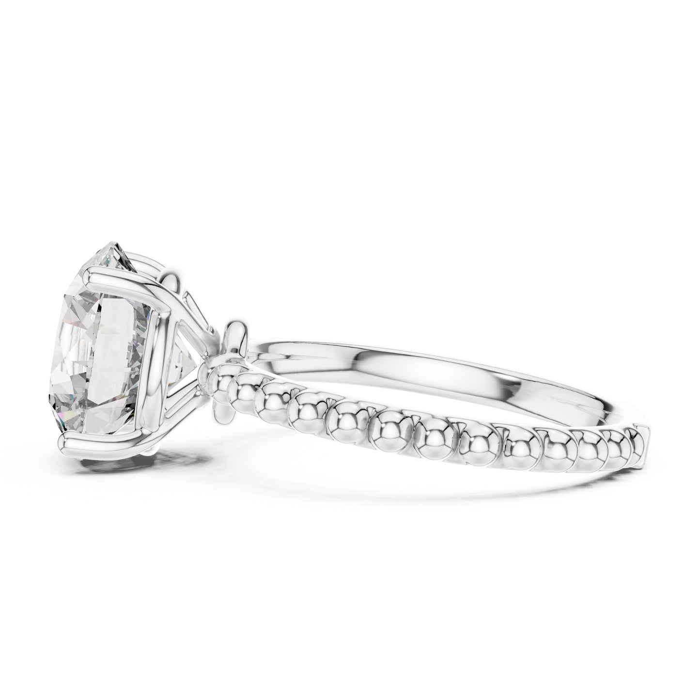 PureCarat 18K Yellow Gold Round Lab-Grown Diamond Women’s Ring