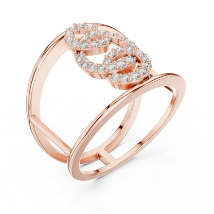 18K White Gold Round Lab-Grown Diamond Anniversary Gift Ring for Women | Pure Carat