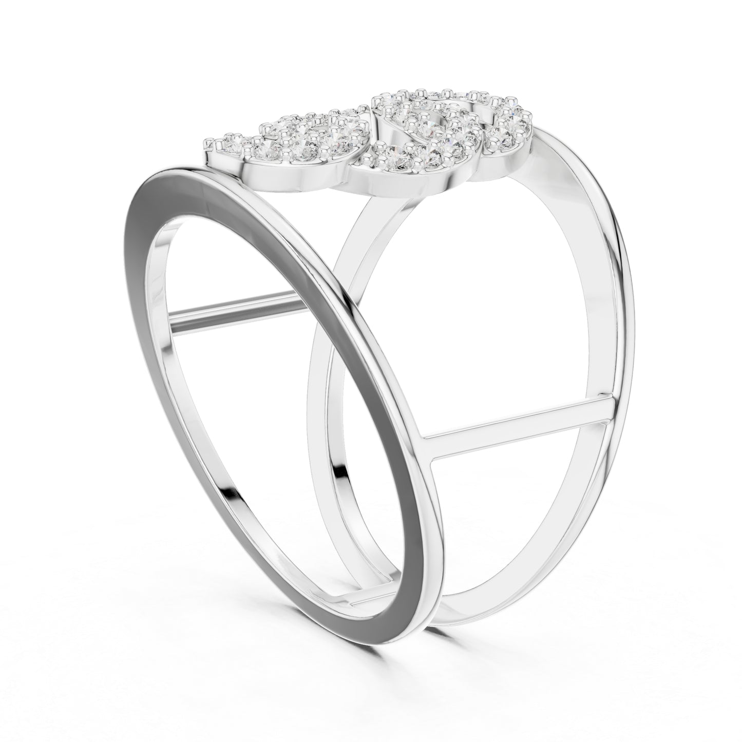 18K White Gold Round Lab-Grown Diamond Anniversary Gift Ring for Women | Pure Carat