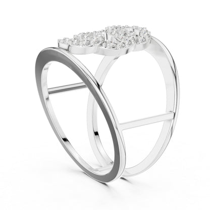 18K White Gold Round Lab-Grown Diamond Anniversary Gift Ring for Women | Pure Carat