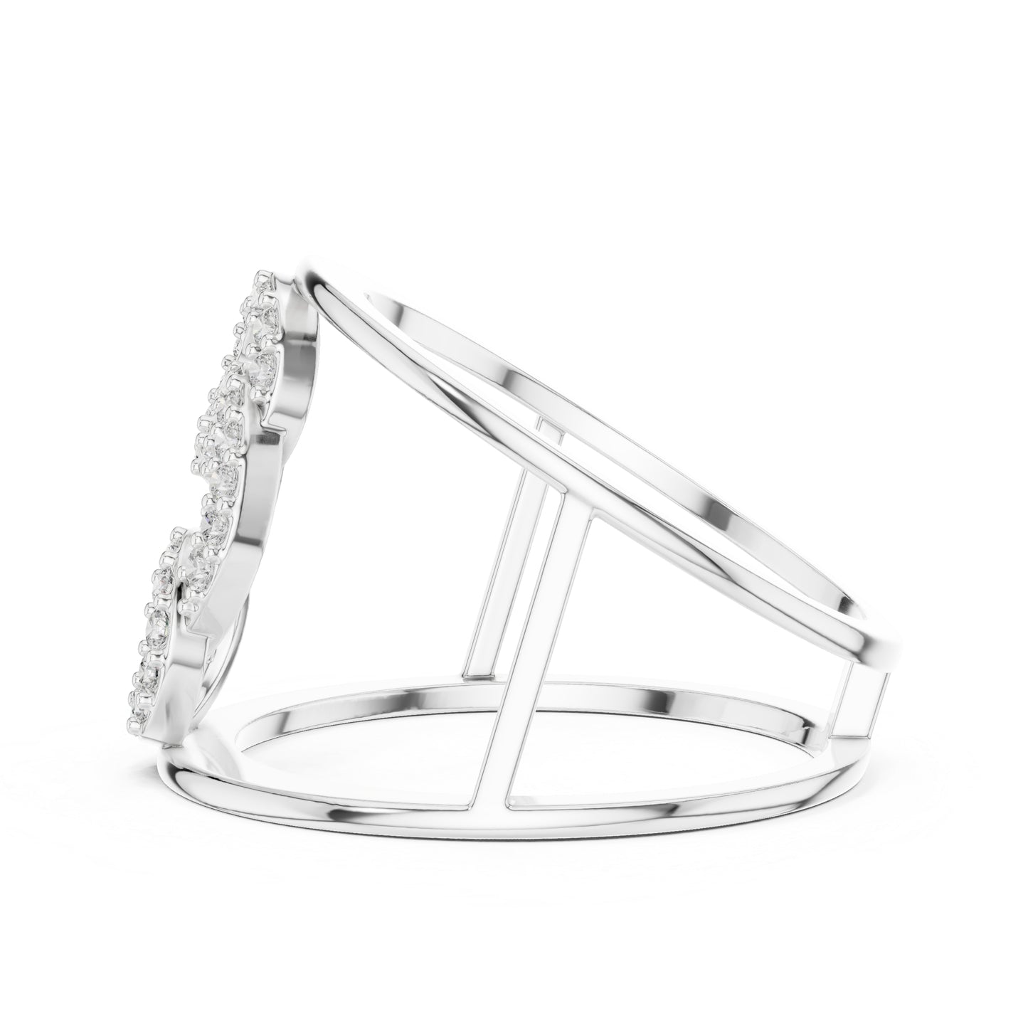 18K White Gold Round Lab-Grown Diamond Anniversary Gift Ring for Women | Pure Carat