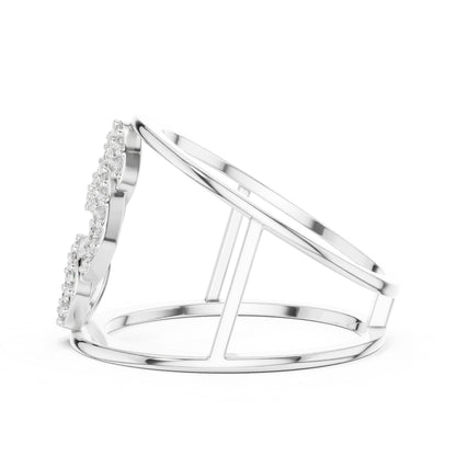 18K White Gold Round Lab-Grown Diamond Anniversary Gift Ring for Women | Pure Carat