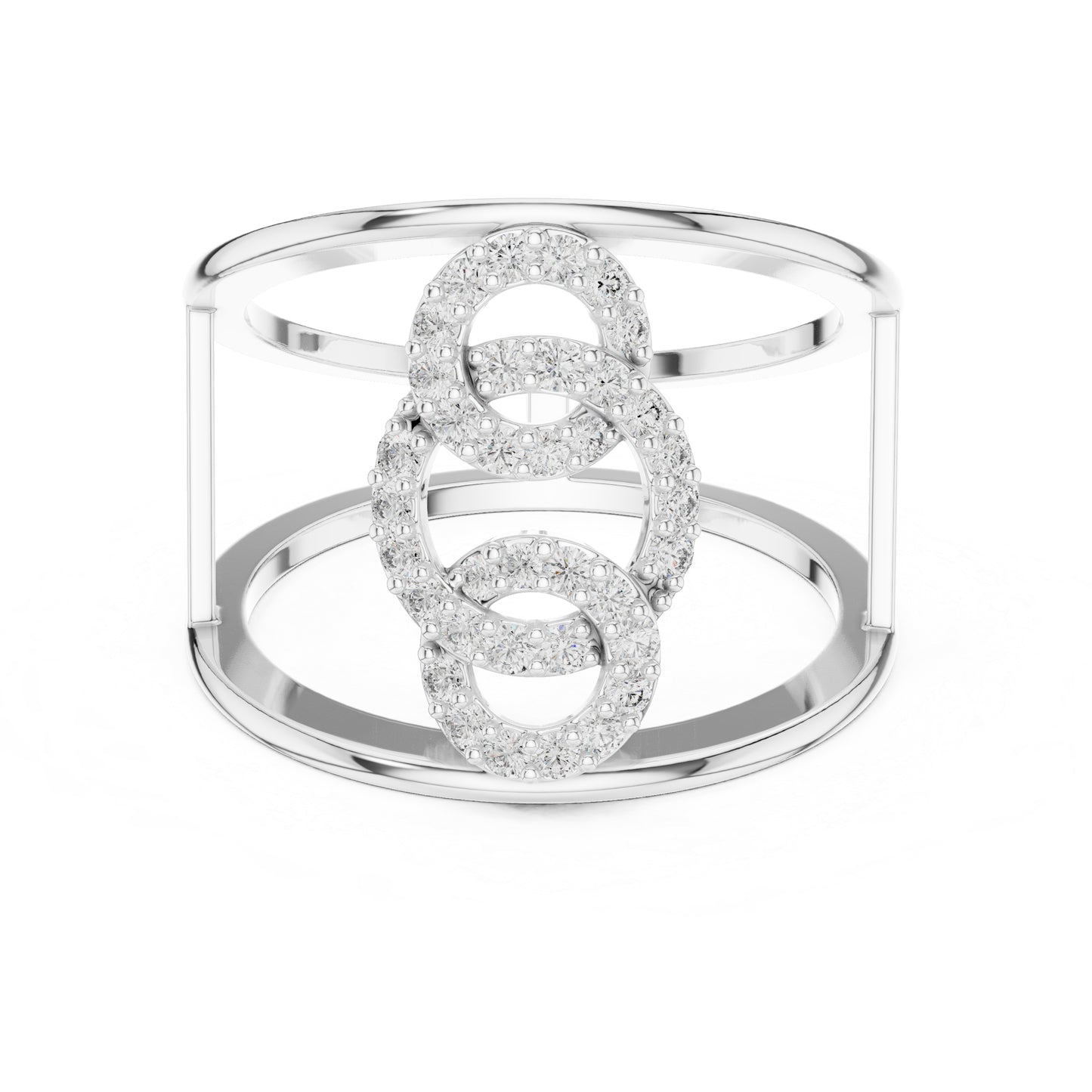 18K White Gold Round Lab-Grown Diamond Anniversary Gift Ring for Women | Pure Carat