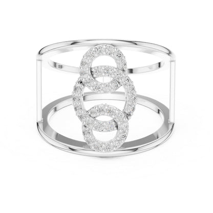 18K White Gold Round Lab-Grown Diamond Anniversary Gift Ring for Women | Pure Carat
