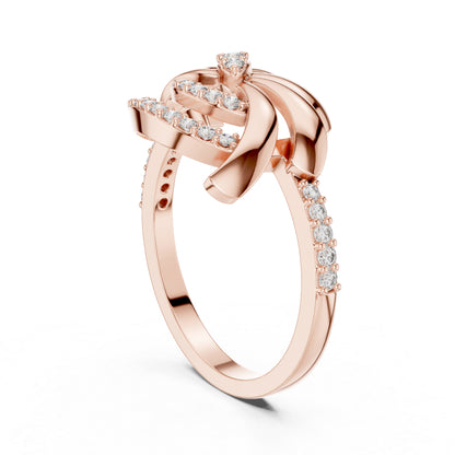 18K Yellow Gold Round Lab-Grown Diamond Bridal Ring for Women | Pure Carat