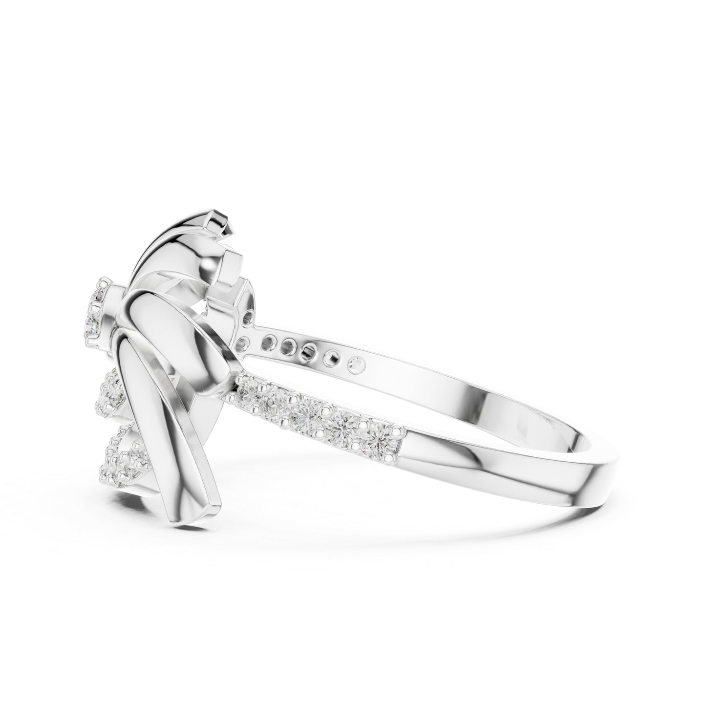 18K Yellow Gold Round Lab-Grown Diamond Bridal Ring for Women | Pure Carat