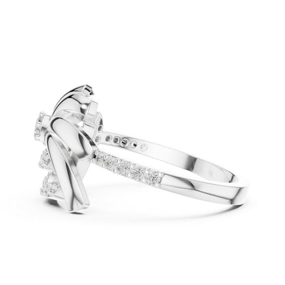 18K Yellow Gold Round Lab-Grown Diamond Bridal Ring for Women | Pure Carat