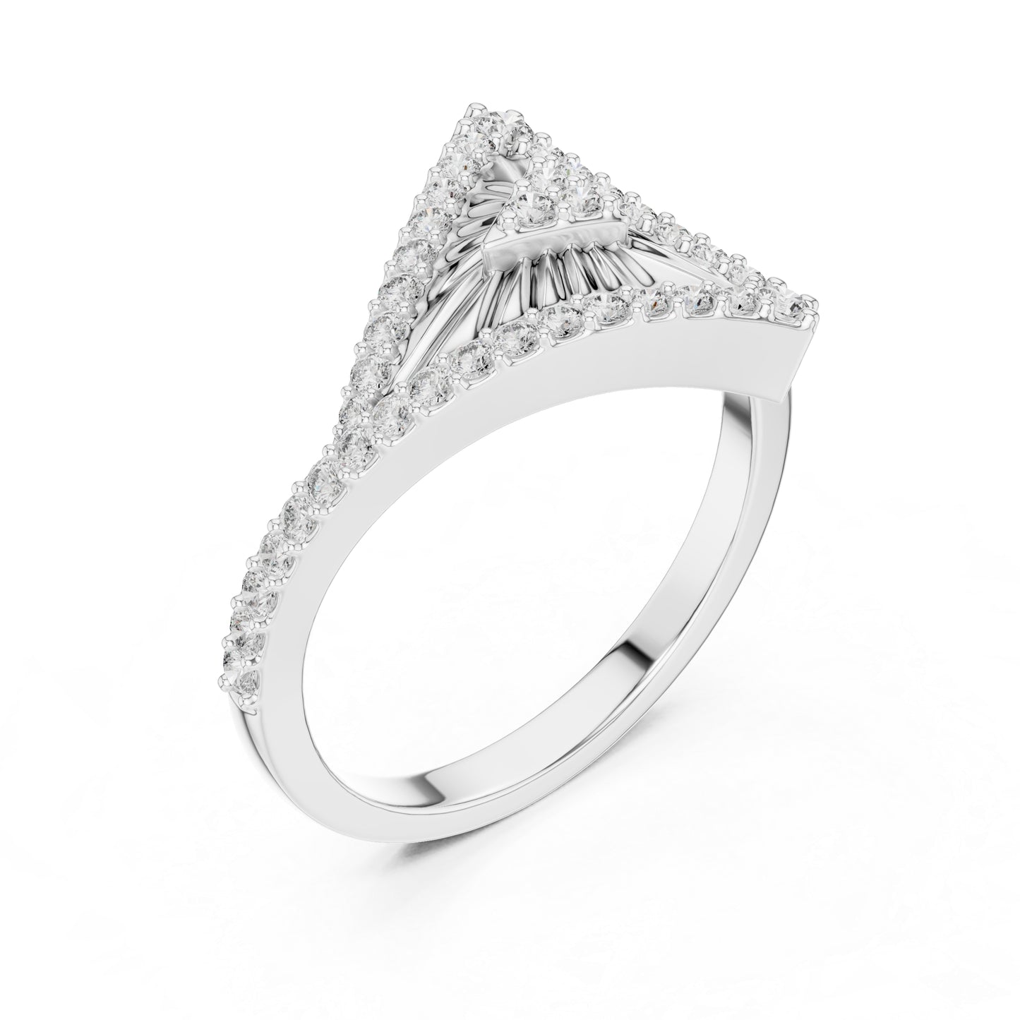 14K Yellow Gold Round Lab-Grown Diamond Drop Ring for Women | Party Wear | Pure Carat