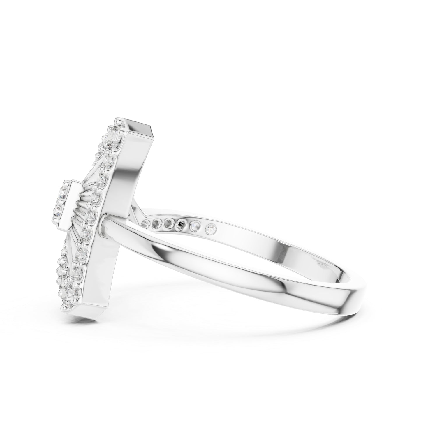 14K Yellow Gold Round Lab-Grown Diamond Drop Ring for Women | Party Wear | Pure Carat