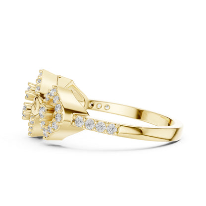 14K Rose Gold Round Lab-Grown Diamond Engagement Ring for Women | Pure Carat