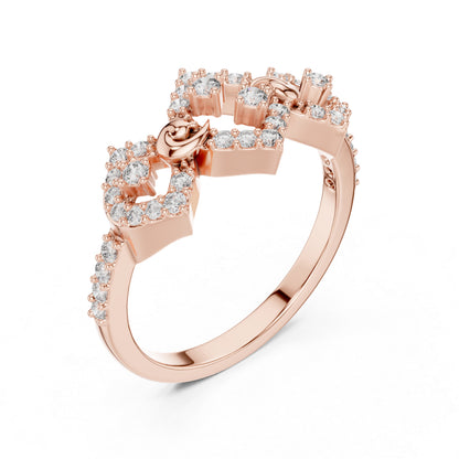 14K Rose Gold Round Lab-Grown Diamond Engagement Ring for Women | Pure Carat
