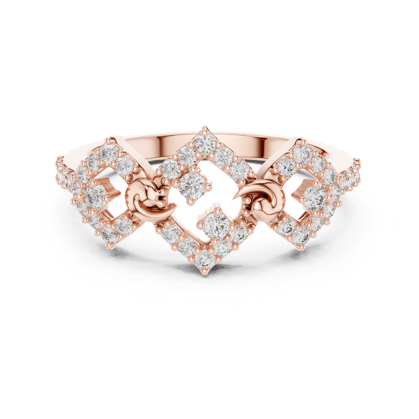 14K Rose Gold Round Lab-Grown Diamond Engagement Ring for Women | Pure Carat
