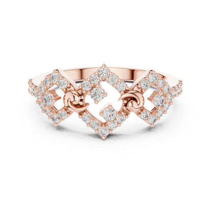 14K Rose Gold Round Lab-Grown Diamond Engagement Ring for Women | Pure Carat