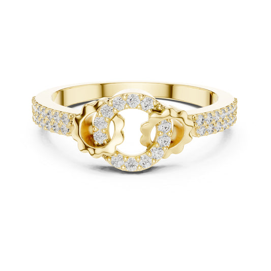 18K Yellow Gold Round Lab-Grown Diamond Wedding Ring for Women | Pure Carat