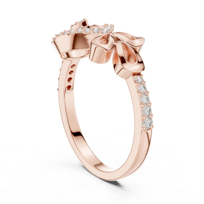 14K White Gold Round Lab-Grown Diamond Stud Ring for Women | Office Wear | Pure Carat