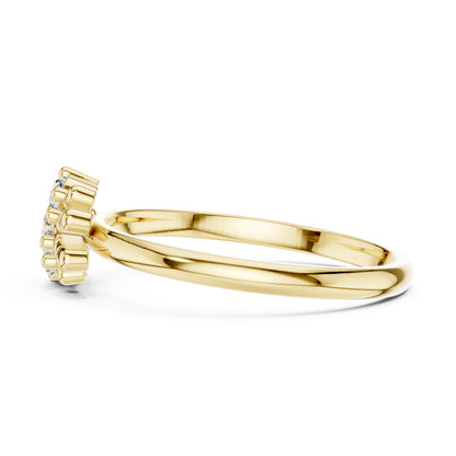 18K White Gold Round Lab-Grown Diamond Stud Ring for Women | Party Wear | Pure Carat